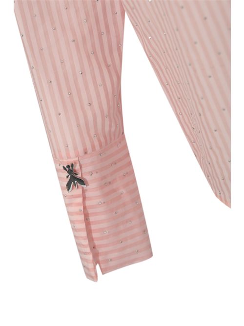 Camicia fluida in popeline a righe con studs Patrizia Pepe | 8C0852 A693R887